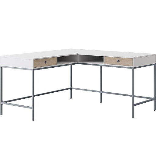 Thomasville Furniture Marana 60" LShaped Computer Desk, Arctic White