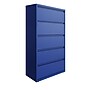 Hirsh HL10000 Series 5-Drawer Lateral File Cabinet, Locking, Letter/Legal, Classic Blue, 36" (24260)~#|#~8165991A-CA59-4BD8-B165D786DB03AACB_sc7