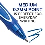 BIC Gel-ocity Quick Dry Retractable Gel Pens, Medium Point, 0.7 mm, Blue Ink, Dozen (RGLCG11-BLU)~#|#~8166F8D2-3FC8-4C2F-B79B4CB336E97C5E_sc7