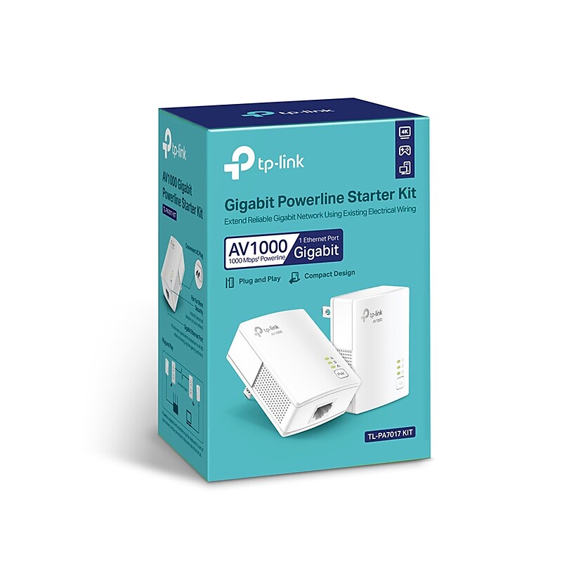 TP-LINK 2-Port Powerline Gigabit Ethernet Adapter Starter Kit (TL-PA7017 KIT) image 1