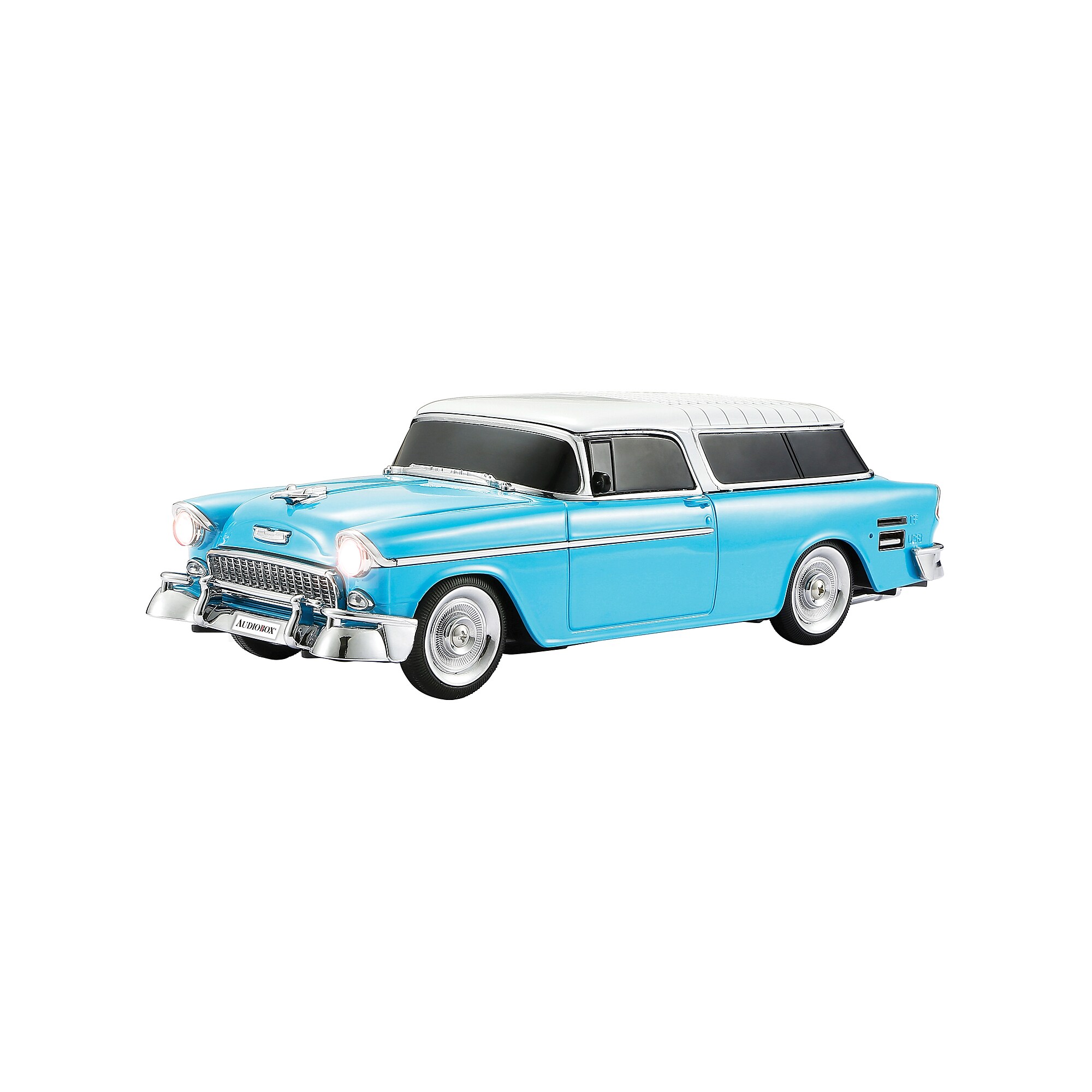 Audiobox Retro Ride Wireless Bluetooth 1955 Replica Car Speaker, Blue (TRK-5500BTBL) Sansujyuku sansujyuku.com