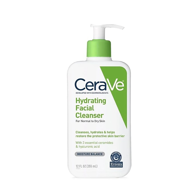 CeraVe Hydrating Face Wash & Cleanser for All Skin Types, 12 oz. (S2937517) image 1