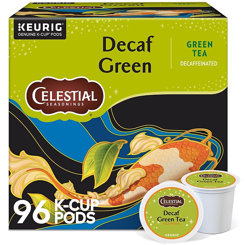 Celestial Seasonings Decaf Green Tea, Keurig K-Cup Pod, 24 Pods/Pack, 4 Packs/Carton (14737CT) image 1