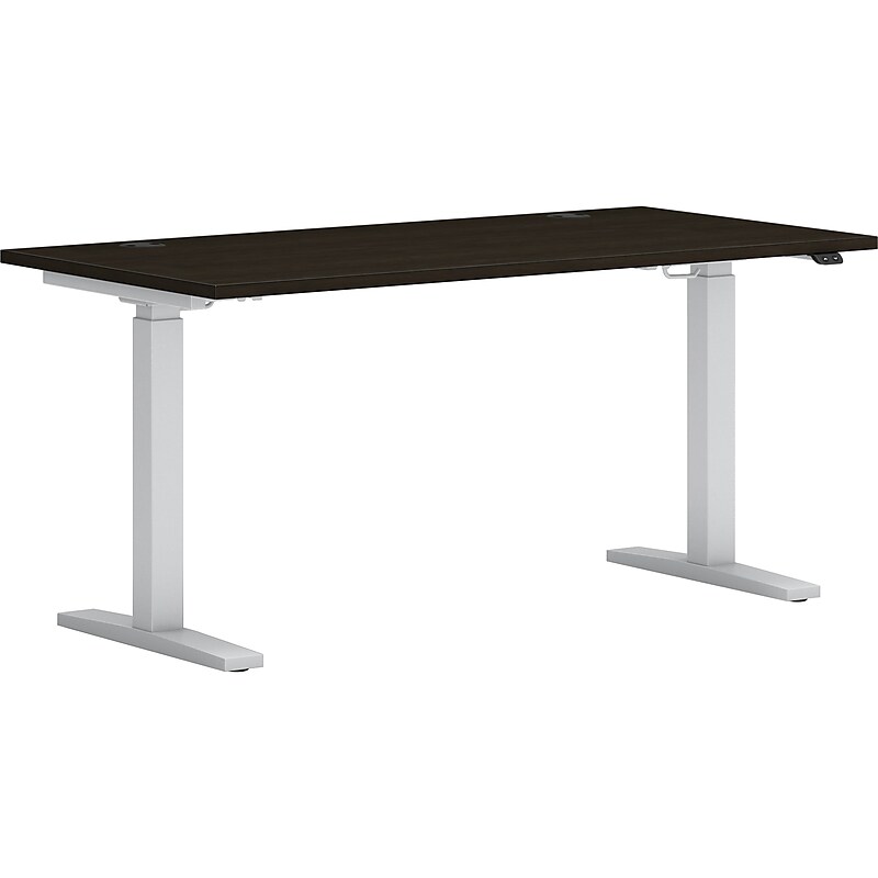 HON Mod 60"W Rectangular Adjustable Standing Desk, Java Oak (HLPLRW6030CONHATJA1) image 1
