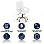 Flash Furniture Whitney Ergonomic LeatherSoft Swivel Executive Chair, White/Gold (GO2286MWHGLD)~#|#~816D993A-EB6E-4A50-A97C36D05C90F4F0_sc7