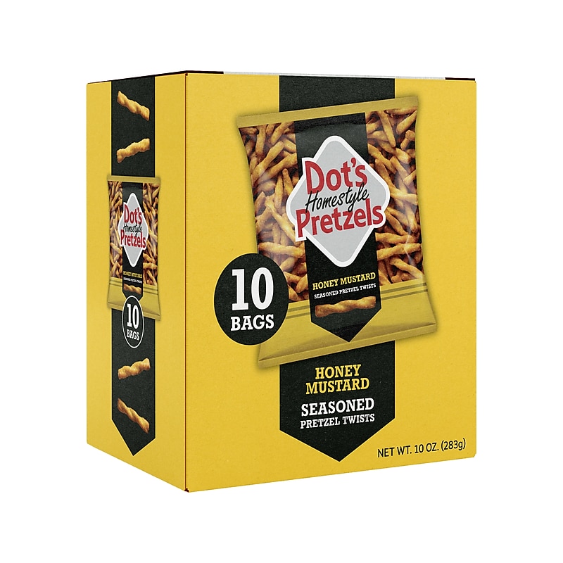 Dots Homestyle Honey Mustard Twist Pretzels, 10 Bags/Box (MP7003) image 1