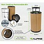 Alpine Industries Steel Outdoor Trash Can with Rain Bonnet Lid, 32 Gallon, Cedar (ALP4400-01-CD-RB)~#|#~8171B009-CBA7-46C4-80A6437921DA8AB8_sc7