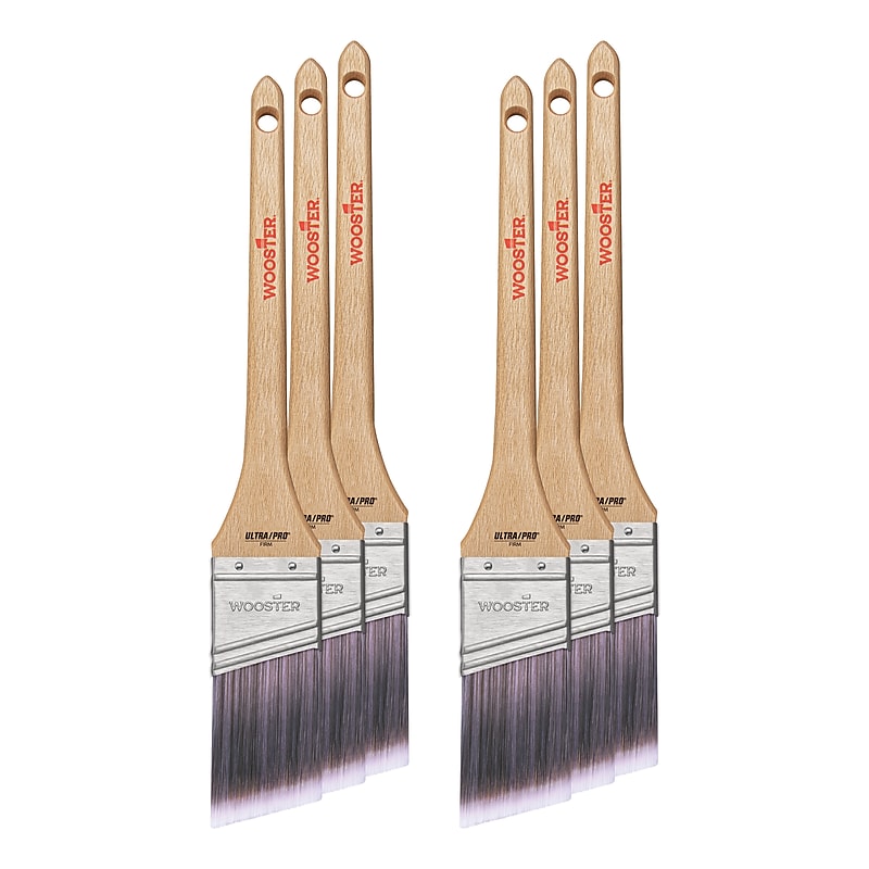 Wooster Brush ULTRA/PRO Firm 1.5" Nylon/Polyester Thin Angle Brush, 6/Box (0041810014) image 1