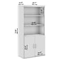 Bush Business Furniture Studio C Tall 5 Shelf Bookcase with Doors, Natural Elm (STC015NE)~#|#~817CD6A1-3059-42FC-BEF780CDA5212AB4_sc7