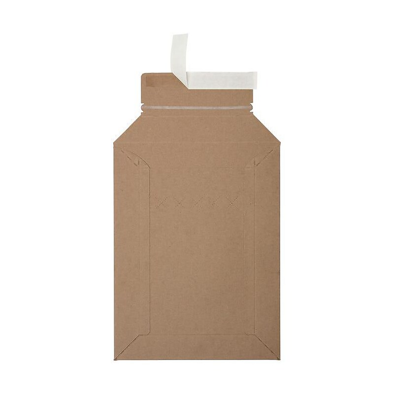 LUX 9.75" x 12.75" Self-Sealing Fiberboard Mailer, Brown Kraft, 50/Box (CON-HDC2-50) image 1