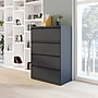 Staples Commercial 4-Drawer Lateral File Cabinet, Letter/Legal Size, Lockable, 52.5"H x 36"W x 18.63"D, Charcoal (60944/20886)~#|#~817E7B52-B115-4750-BEB6898F470FFF12_sc7