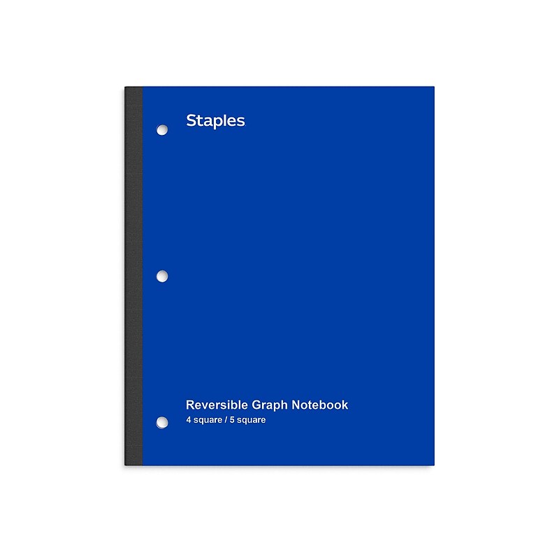 Staples Wireless 1-Subject Notebook, 8.5" x 11", Graph Ruled, 80 Sheets, Blue (ST58382C) image 1