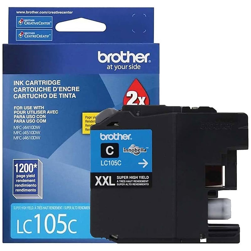 Brother LC105C Cyan Extra High Yield Ink   Cartridge image 1