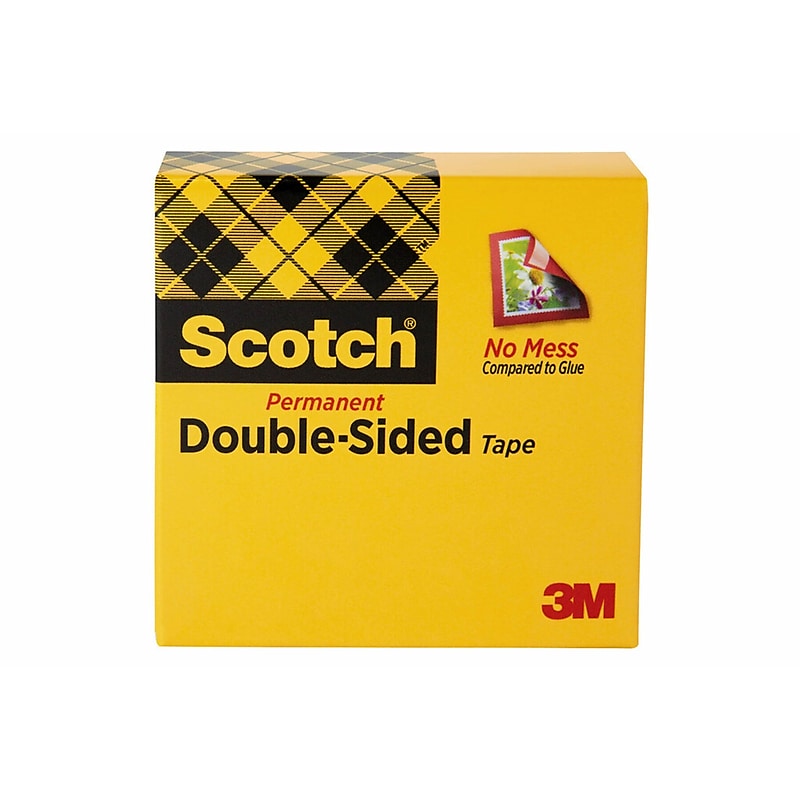 Scotch Permanent Double Sided Tape Refill, 1/2" x 36 yds. (665-121296) image 1