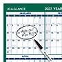 2027 AT-A-GLANCE 24" x 36" Yearly Dry Erase Wall Calendar, Reversible, White/Green (PM210-28-27)~#|#~8185E2E3-4FDF-4131-916FC5D19E93FE6F_sc7