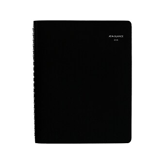 2024 AT-A-GLANCE DayMinder 8" x 11" Daily Group Appointment Book Planner, Black (G560-00-24)