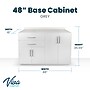 Viva Comfort 36'' H x 48" Exam Room Medical Cabinet with 24" Right Side Desk, 4 Doors, 2 Drawers, Gray (902-48NS-GRY-AO)~#|#~818ECF63-9C7A-4A8B-A3D9BAD5682ED6F1_sc7