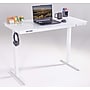 Victor Technology Electric Rectangular Adjustable Glass Standing Desk, White (DC950W)~#|#~8190227D-FCE8-4E76-A6F7DC57C63AB176_sc7