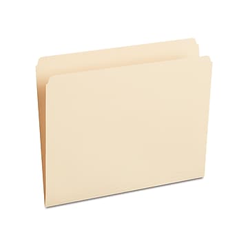 Staples File Folder, Straight Cut, Letter Size, Manila, 100/Box (TR393125)