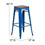 Flash Furniture Lily Industrial Metal Barstool without Back, Blue (CH3132030BLW)~#|#~819743AC-AAE7-44DC-BF4890CF09BD059A_sc7