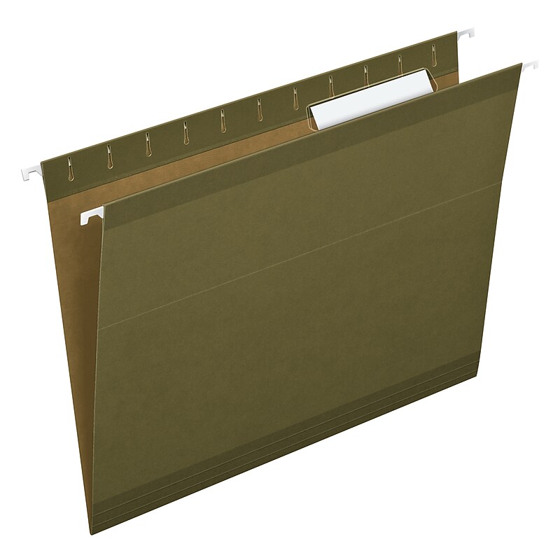 Pendaflex Hanging File Folders, 1/3-Cut Tab, Letter Size, Standard Green, 25/Box (PFX 4152 1/3) image 1