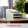Staples 5-Compartment Plastic Desktop Organizer, Sage Green (ST63875)~#|#~81AC1A0E-CF7C-4B20-9989934666401093_sc7