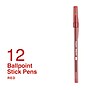 Staples Ballpoint Pen, Medium Point, 1.0mm, Red Ink, Dozen (ST52859	)~#|#~81B3AD6B-57D3-4FBE-A87903625C59D14F_sc7