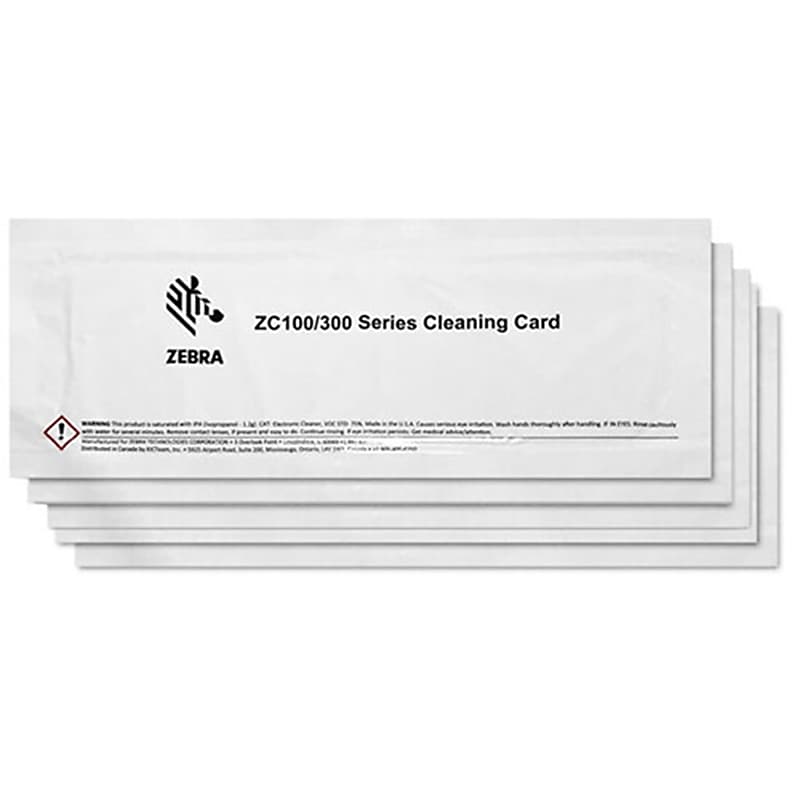 Zebra Printer Cleaning Card Kit, 5/Pack (105999-311-01) image 1