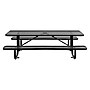 Global Industrial 8' Rectangular Picnic Table, Expanded Metal, Black (277153BK)~#|#~81B82000-1C09-442D-A9F25945203223C7_sc7