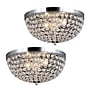 Lalia Home Crystal Glam 2 Light Ceiling LED Flush Mount, Chrome, 2/Set (LHM-2000-CH-2PK)~#|#~81BB7685-557B-438B-98B0A2EB86C62D6F_sc7