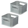 iDESIGN Medium Stackable Plastic Storage Bin, Gray (29212M2)~#|#~81BDA2FC-C9EA-4708-B10065CE8E9848C1_sc7