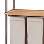 Household Essentials 3-Section Rolling Laundry Sorter with Lid, Steel, Ashwood (7051-1)~#|#~81C2FC9F-D3D9-40E0-9E95AEF71A77A48B_sc7