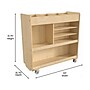 Flash Furniture Bright Beginnings Mobile 9-Section Storage Cart, 31.75"H x 33"W x 15.75"D, Natural Birch Plywood~#|#~81C33F1C-6729-4871-8E2FB7512D54CC56_sc7