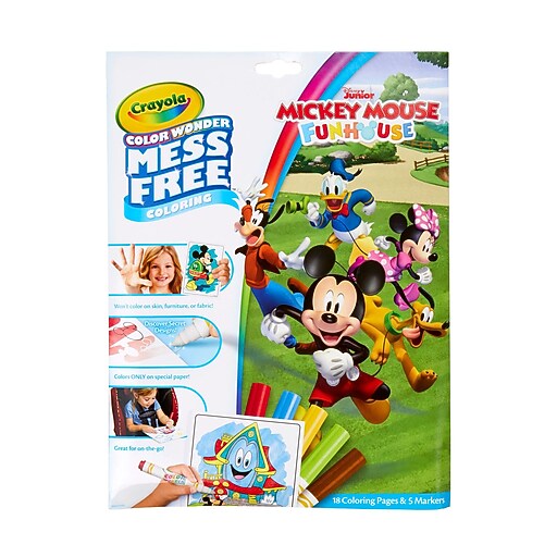 Crayola Color Wonder Mickey Mouse Coloring Book, 18 Pages (75-7006