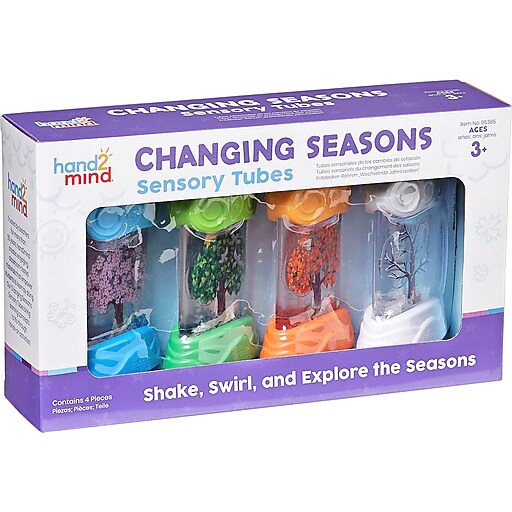 hand2mind Changing Seasons Sensory Tubes, Assorted Colors, 4/Set