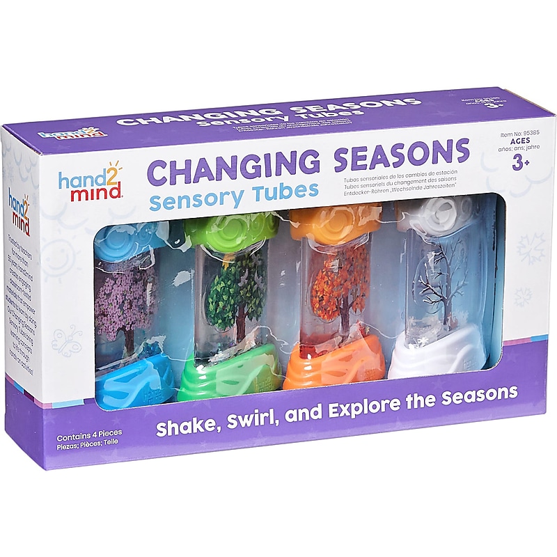 hand2mind Changing Seasons Sensory Tubes, Assorted Colors, 4/Set (95385) image 1