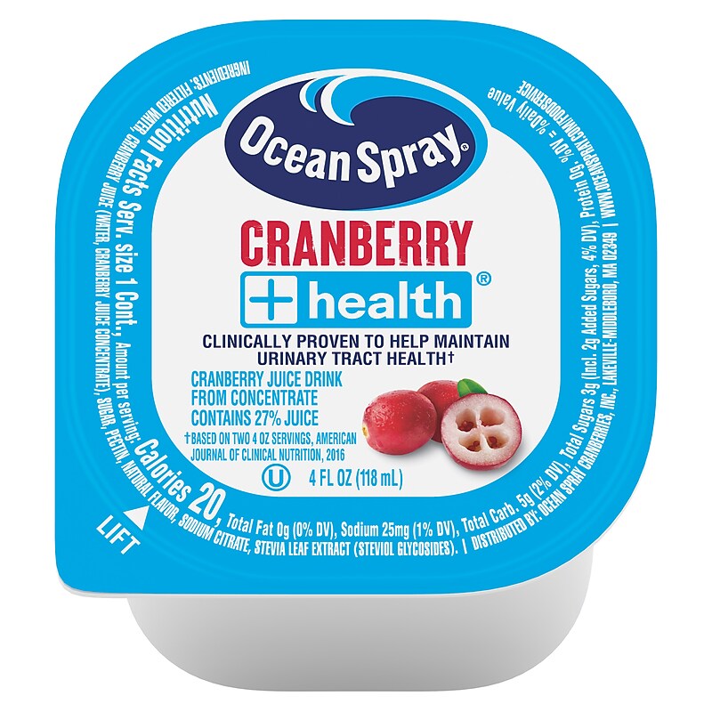 Ocean Spray Cranberry +Health Juice, No Pulp, 4 oz., 48/Pack (220-02962) image 1