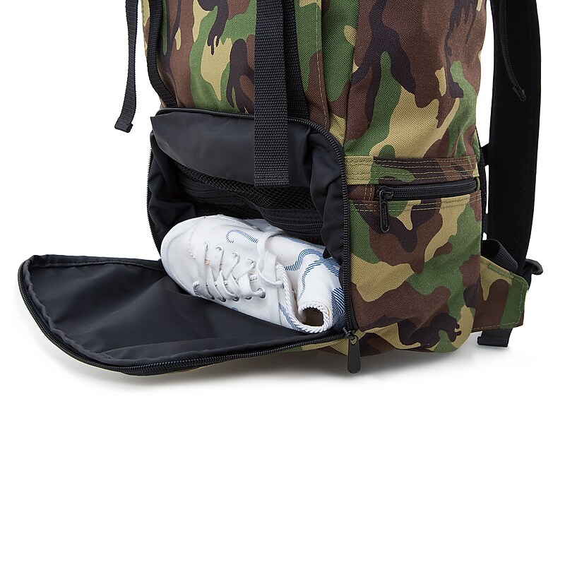 Manhattan Portage Hiker Laptop Backpack, Large, Green/Brown (2103-CD-3 CAM) image 1