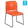 Flash Furniture HERCULES Series Plastic Contoured Stacking Chair, Orange, 5/Pack (5RUT238AOR)~#|#~81DB3863-CACE-4914-A6143265D8032860_sc7