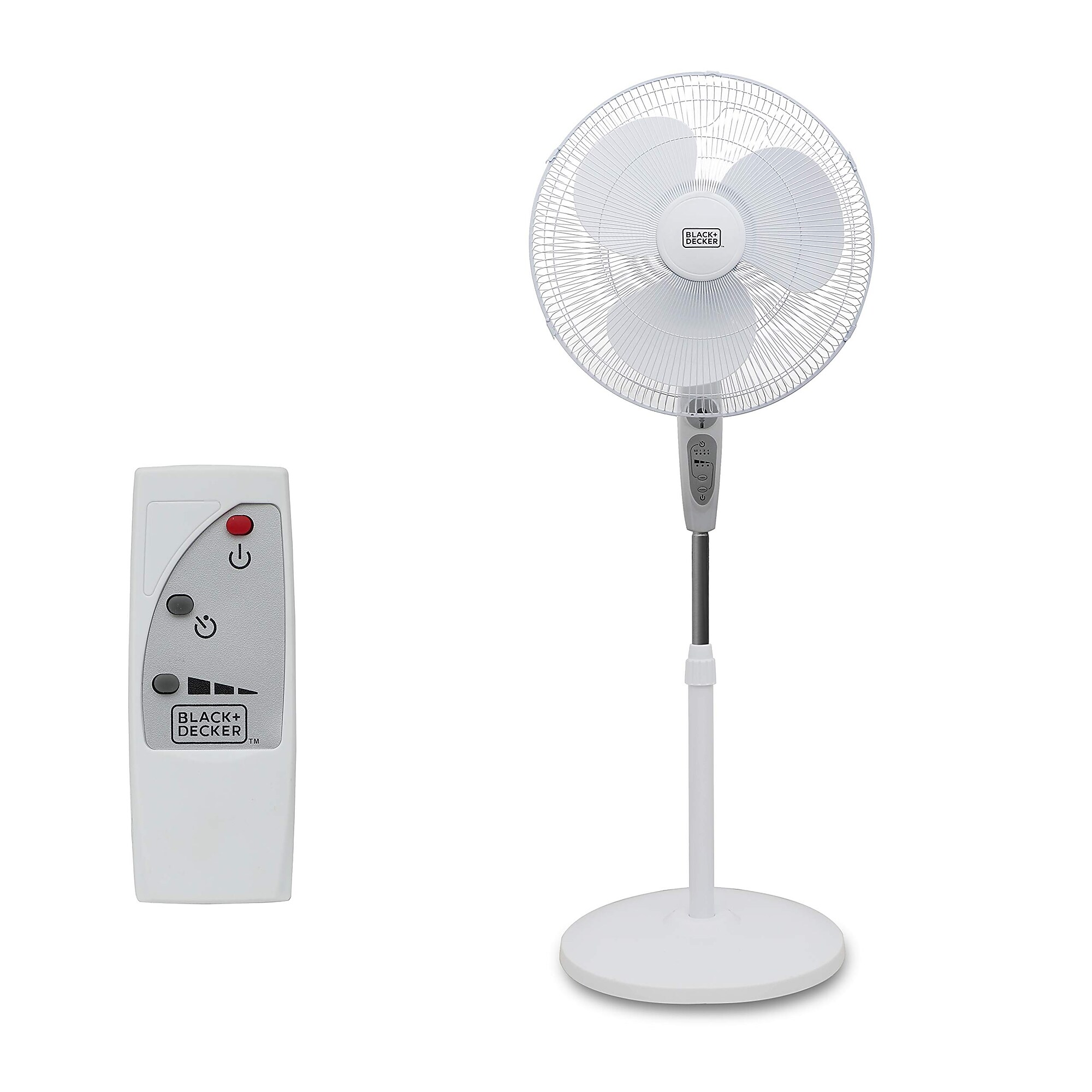 Black & Decker 18″ Oscillating Pedestal Fan, 3-Speed, White (BFSR18″W) Sansujyuku sansujyuku.com