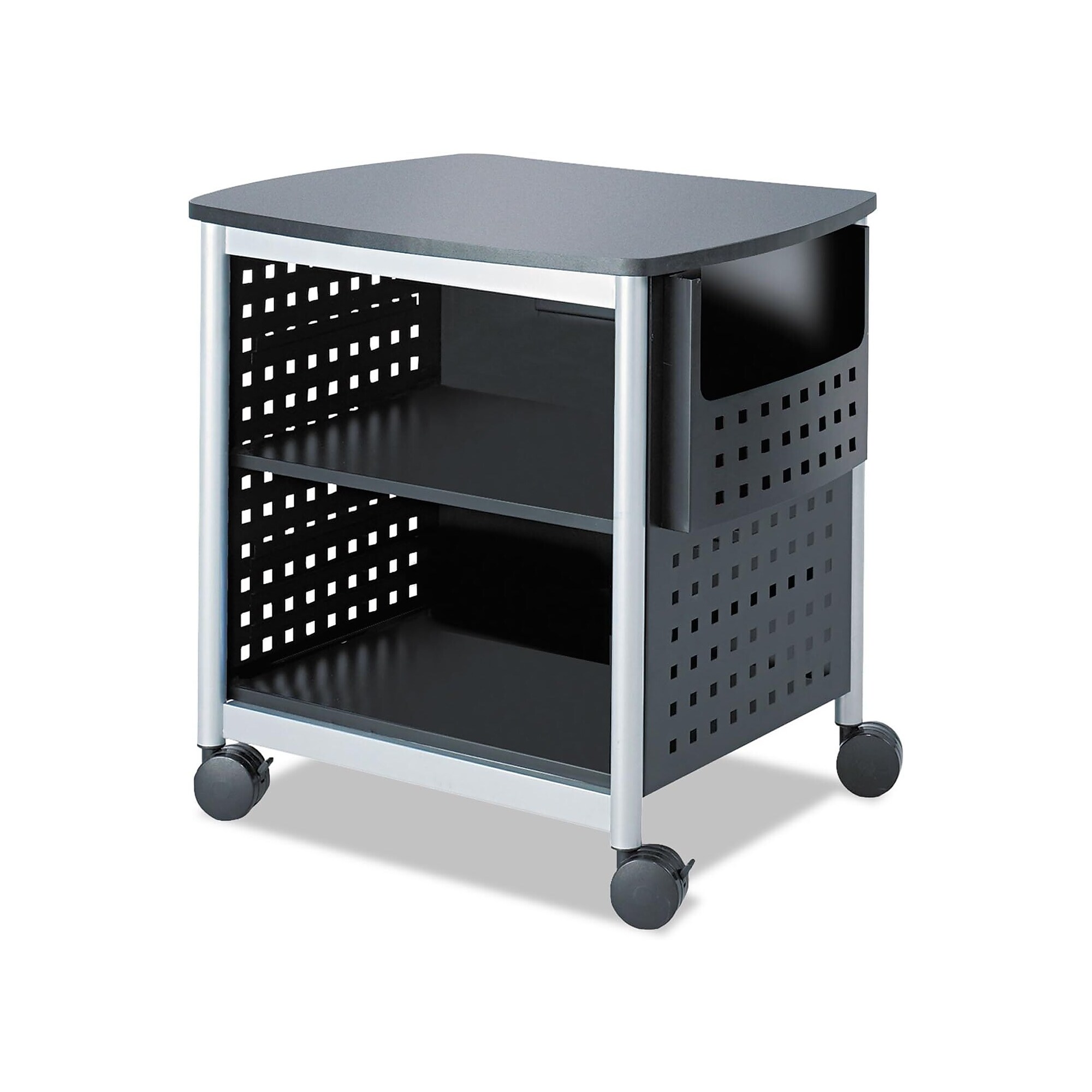 Safco Scoot Metal Mobile Printer Stand with Lockable Wheels, Gray (1856BL) Sansujyuku sansujyuku.com