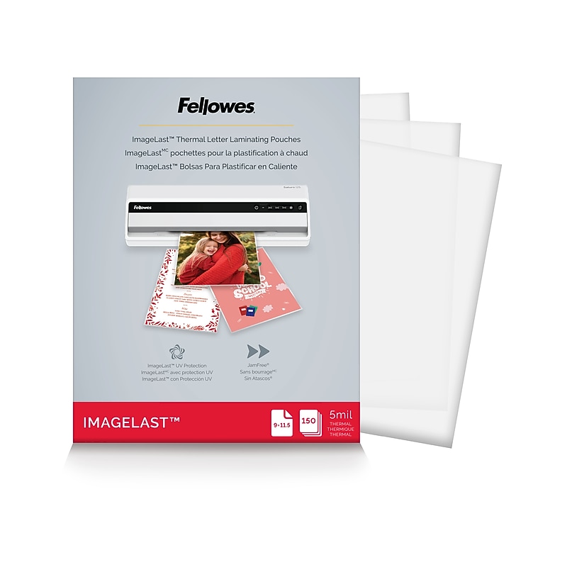 Fellowes Premium ImageLast Thermal Laminating Pouches, Letter Size, 5 Mil, 150/Pack (5204007) image 1