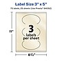 Avery Pearlized Ivory Oval Multipurpose Labels, 3" x 5", Ivory, 75/Pack (94052)~#|#~81E77640-03BE-4357-AD8EBE6D394392B7_sc7