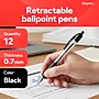 Staples® Retractable Ballpoint Pens, Fine Point, 0.7mm, Black Ink, Dozen (50786-CC)~#|#~81EB9FAC-3BA7-43EC-9C986687217DFEA9_sc7