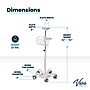 Viva Comfort Edan Elite V-Series Monitor Universal Vital Sign Mobile Stand with Mounting Plate, White (ADIME912-C-MP-07-MK)~#|#~81F26B6F-DEE4-49BE-8524D3073A17CFC1_sc7