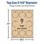 Avery 2-1/2" Diameter  Blank Price & Merchandise Tags, Kraft Brown, 90/Carton (95326-KMT10)~#|#~81F681E1-B859-4A68-8F289CEC8C81D116_sc7