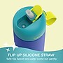 bentgo Stainless Steel Double Wall Insulated Water Bottle, 14 oz., Shark & Teal Fin, 2/Pack (BGKSTBL2P-SHK)~#|#~81F7FDB5-EF6A-4627-816B71BCC58A4E80_sc7