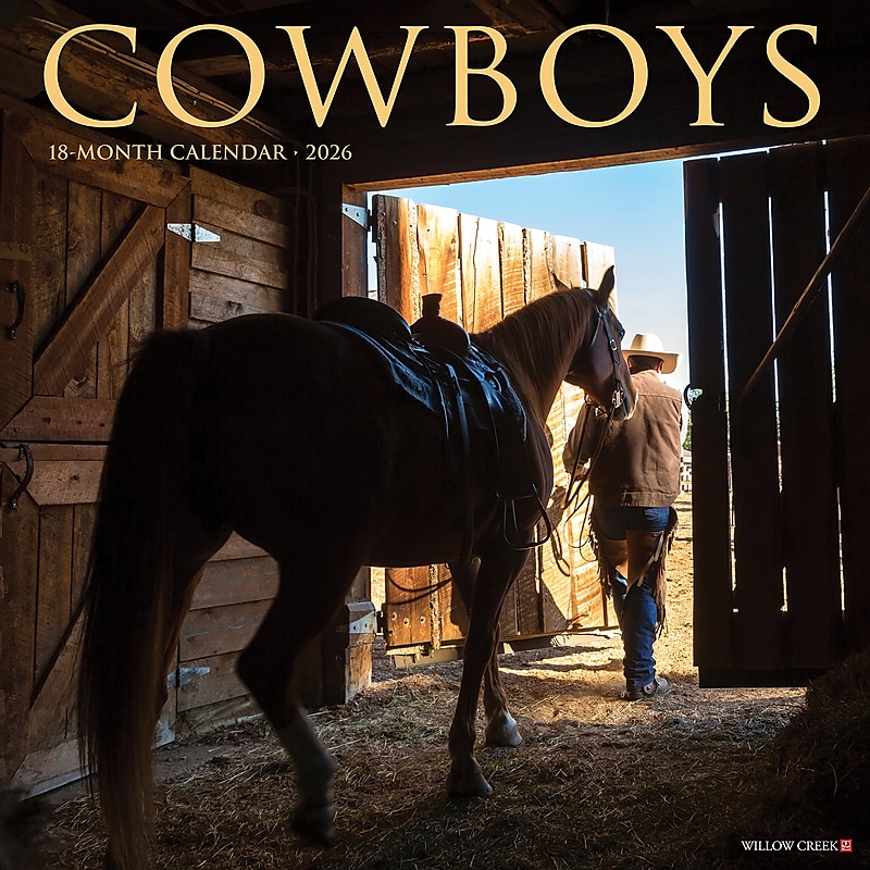 2026 Willow Creek Cowboys 12" x 12" Monthly Wall Calendar (50880) image 1