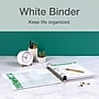 Cardinal Premier EasyOpen ClearVue 1" 3-Ring View Binders, D-Ring, White (10300CB)~#|#~81FEE637-07BE-4BE9-B12BC5C18A534262_sc7