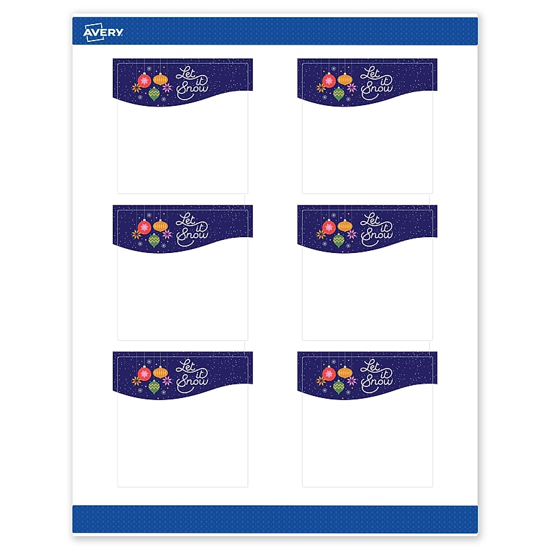 Avery Square Multipurpose Labels, 3" x 3", White, 60/Pack (19479370446) image 1